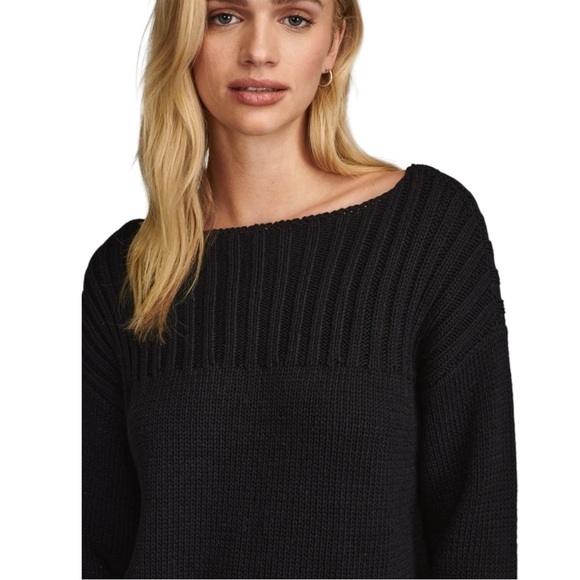 🌻LUCKY BRAND Black Textured Pullover Sweater Size XL - Picture 3 of 11